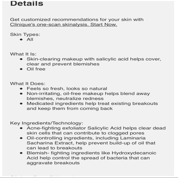 CLINIQUE ACNE SOLUTION LIQUID MAKEUP CARAMEL - Picture 9 of 9